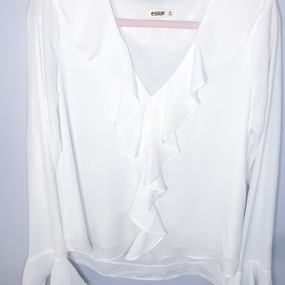 Essue White Ruffle Blouse - Picture 4 of 5